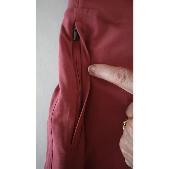 Athleta 658449-01 Women Sz 0 Rose Berry Brooklyn Heights Hi-Rise Wide Pants - Picture 6 of 15